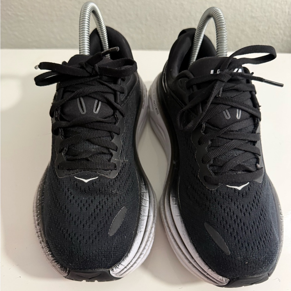 Hoka women size 5.5 bondi  8  Black and White Athletic Running Shoes - Picture 3 of 8
